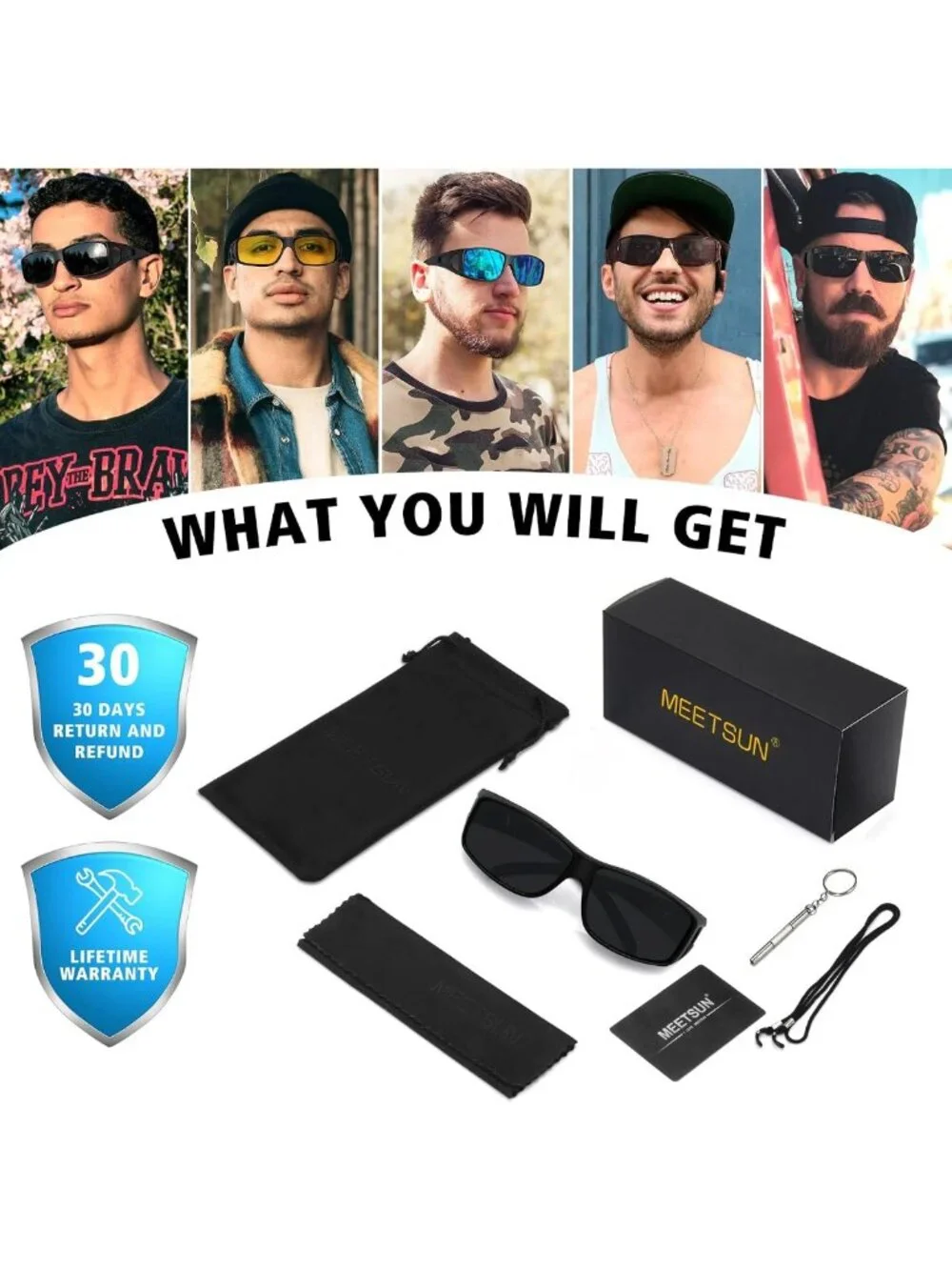 Polarized Fit Over Sunglasses for Men & Women - UV400 Wrap Around Protection
